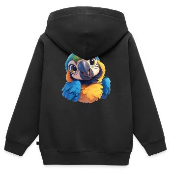 Aras Ara - Kinder Premium Organic Zip Hoodie - Schwarz - Hinten - AI Model Kid Male (0cm)