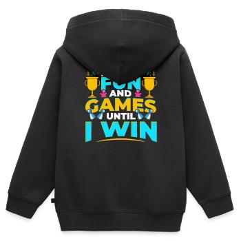 Brettspiele Win Game Night Winning - Kinder Premium Organic Zip Hoodie - Schwarz - Hinten - AI Model Kid Male (0cm)