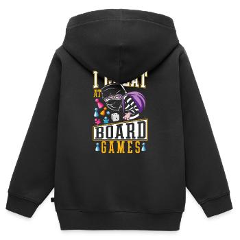 Play Dirty Game Night I Cheat at Board Games - Kids Premium Organic Zip-up Hoodie - black - Back - AI Model Kid Male (0cm)
