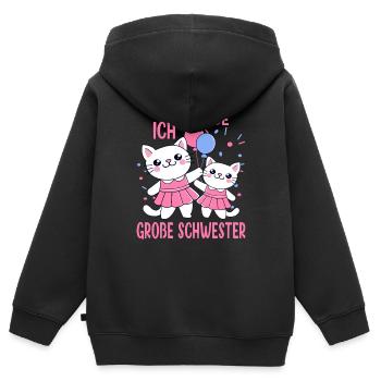 I'm Going To Be Big Sister 2026 Cats Girl - Kids Premium Organic Zip-up Hoodie - black - Back - AI Model Kid Male (0cm)