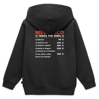 Mechaniker Stundensatz Werkstatt - Kinder Premium Organic Zip Hoodie - Schwarz - Hinten - AI Model Kid Male (0cm)