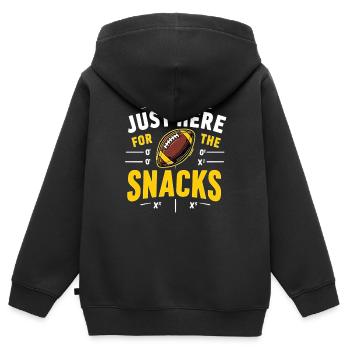 Football Snack Fan Footballer Football Fans - Kids Premium Organic Zip-up Hoodie - black - Back - AI Model Kid Male (0cm)