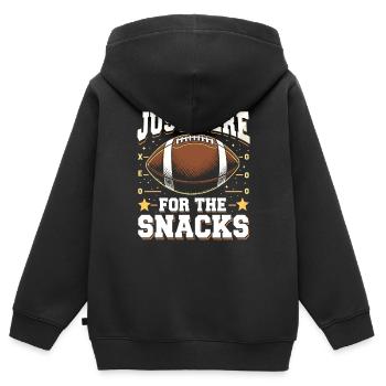Football Snack Fan Footballer Football Fans - Kids Premium Organic Zip-up Hoodie - black - Back - AI Model Kid Male (0cm)