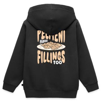 Pelmeni Have Filling Too Traditional Russian Food - Kids Premium Organic Zip-up Hoodie - black - Back - AI Model Kid Male (0cm)