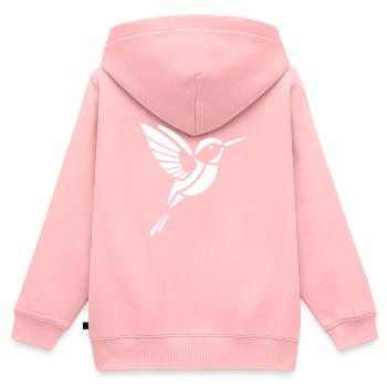 Kolibri - Kinder Premium Organic Zip Hoodie - Rosa - Hinten - AI Model Kid Female (0cm)