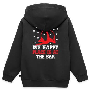 Circus Trapez Für Trapezkünstlerkostüm - Kinder Premium Organic Zip Hoodie - Schwarz - Hinten - AI Model Kid Male (0cm)