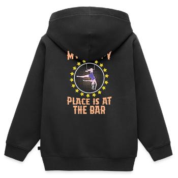 Circus Trapez Für Trapezkünstlerkostüm - Kinder Premium Organic Zip Hoodie - Schwarz - Hinten - AI Model Kid Male (0cm)
