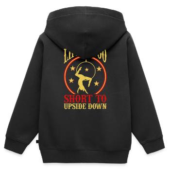 Circus Trapez Für Trapezkünstlerkostüm - Kinder Premium Organic Zip Hoodie - Schwarz - Hinten - AI Model Kid Male (0cm)