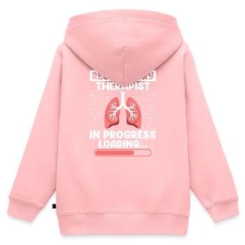 Inhalothérapeute En Progression Futur RT - Sweat Premium à capuche zippé enfant bio - rose - Dos - AI Model Kid Female (0cm)