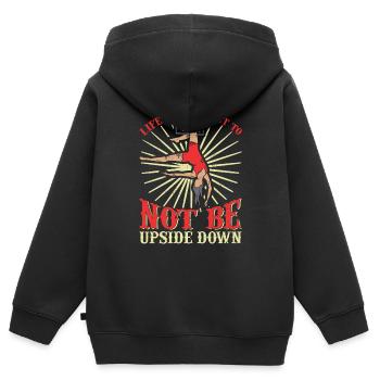 Circus Trapez Für Trapezkünstlerkostüm - Kinder Premium Organic Zip Hoodie - Schwarz - Hinten - AI Model Kid Male (0cm)