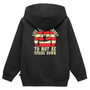Circus Trapez Für Trapezkünstlerkostüm - Kinder Premium Organic Zip Hoodie - Schwarz - Hinten - AI Model Kid Male (0cm)