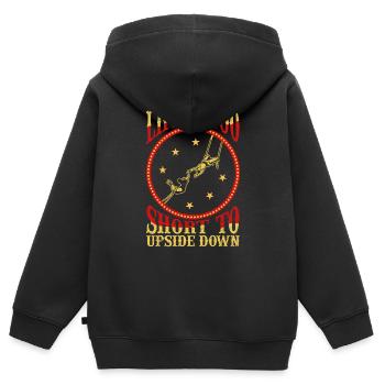 Circus Trapez Für Trapezkünstlerkostüm - Kinder Premium Organic Zip Hoodie - Schwarz - Hinten - AI Model Kid Male (0cm)