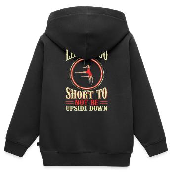 Circus Trapez Für Trapezkünstlerkostüm - Kinder Premium Organic Zip Hoodie - Schwarz - Hinten - AI Model Kid Male (0cm)