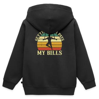 Circus Trapez Für Trapezkünstlerkostüm - Kinder Premium Organic Zip Hoodie - Schwarz - Hinten - AI Model Kid Male (0cm)
