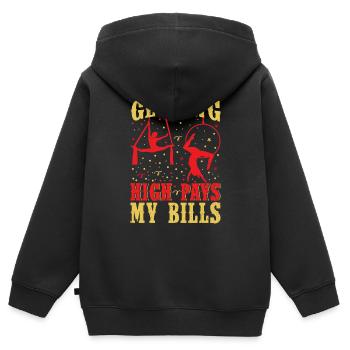 Circus Trapez Für Trapezkünstlerkostüm - Kinder Premium Organic Zip Hoodie - Schwarz - Hinten - AI Model Kid Male (0cm)