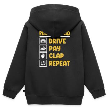 Conduire Payer Applaudir Répéter Glitz Glam Pageant Papa - Sweat Premium à capuche zippé enfant bio - noir - Dos - AI Model Kid Male (0cm)