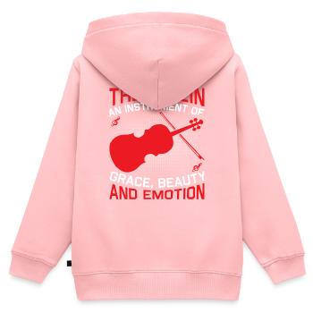 Musiciens de violon, professeurs de violon, amateurs de violon - Sweat Premium à capuche zippé enfant bio - rose - Dos - AI Model Kid Female (0cm)