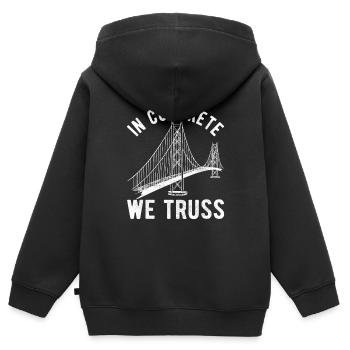 Ingénieur des ponts Construction de ponts - Sweat Premium à capuche zippé enfant bio - noir - Dos - AI Model Kid Male (0cm)