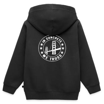 Ingénieur des ponts Construction de ponts - Sweat Premium à capuche zippé enfant bio - noir - Dos - AI Model Kid Male (0cm)