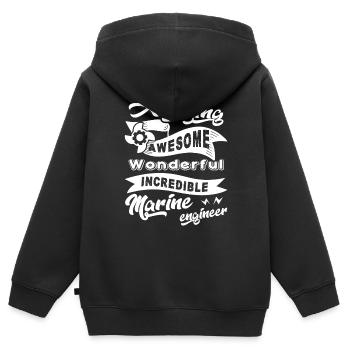 Marine Engineer Amazing Marine Engineer - Kids Premium Organic Zip-up Hoodie - black - Back - AI Model Kid Male (0cm)