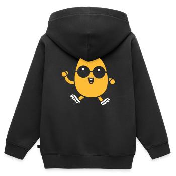 Kartoffel - Kinder Premium Organic Zip Hoodie - Schwarz - Hinten - AI Model Kid Male (0cm)