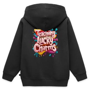 Teaching Lucky Charms Teacher St. Patrick's Day - Kids Premium Organic Zip-up Hoodie - black - Back - AI Model Kid Male (0cm)