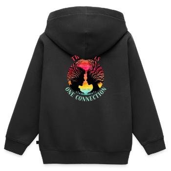 Two Souls One Connection Couple Romantic Art - Kids Premium Organic Zip-up Hoodie - black - Back - AI Model Kid Male (0cm)