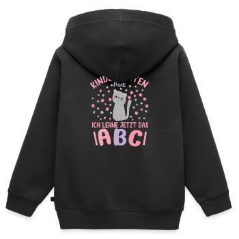 Filles diplômées de la garderie Bye Bye 2026 - Sweat Premium à capuche zippé enfant bio - noir - Dos - AI Model Kid Male (0cm)