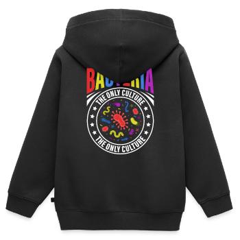 Bakterien Die Einzige Kultur, Die Manche Menschen - Kinder Premium Organic Zip Hoodie - Schwarz - Hinten - AI Model Kid Male (0cm)