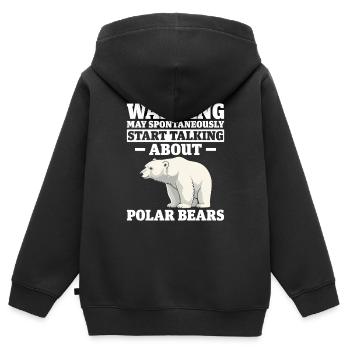 Lustige Eisbären Bedrohte Spezies Arktis - Kinder Premium Organic Zip Hoodie - Schwarz - Hinten - AI Model Kid Male (0cm)