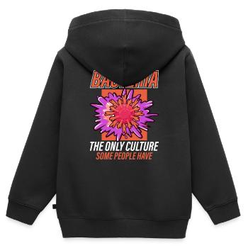 Bakterien Die Einzige Kultur, Die Manche Menschen - Kinder Premium Organic Zip Hoodie - Schwarz - Hinten - AI Model Kid Male (0cm)