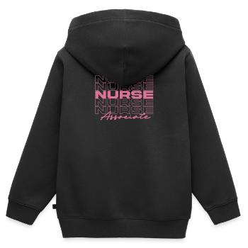 Nursing Associate Nurse Medical Nurses Stylish - Kids Premium Organic Zip-up Hoodie - black - Back - AI Model Kid Male (0cm)