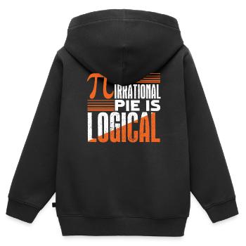 Pi Day Pi Is Irrational - Kids Premium Organic Zip-up Hoodie - black - Back - AI Model Kid Male (0cm)