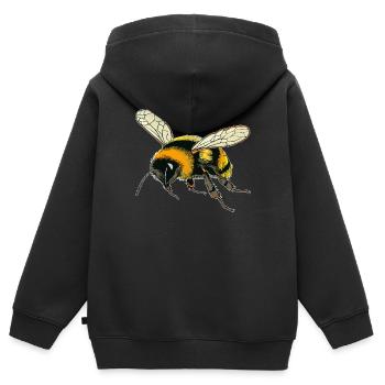 CONTOUR DES BOURDONS - Sweat Premium à capuche zippé enfant bio - noir - Dos - AI Model Kid Male (0cm)