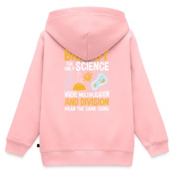 Biologie Die einzige Wissenschaft Lustiger Biologe Leben - Kinder Premium Organic Zip Hoodie - Rosa - Hinten - AI Model Kid Female (0cm)