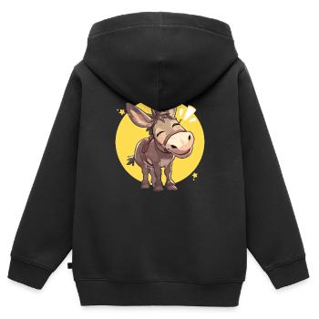 Maultiere Maultier - Kinder Premium Organic Zip Hoodie - Schwarz - Hinten - AI Model Kid Male (0cm)