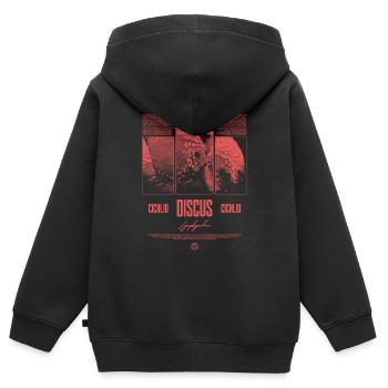 Diskusfisch Buntbarsch Aquarium Fischhalter - Kinder Premium Organic Zip Hoodie - Schwarz - Hinten - AI Model Kid Male (0cm)
