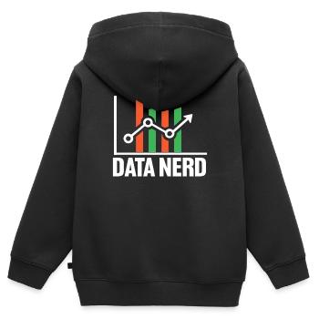 Daten Nerd Tabellenkalkulation Statistiker Lustige Daten - Kinder Premium Organic Zip Hoodie - Schwarz - Hinten - AI Model Kid Male (0cm)
