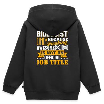 Biologist Biologist Job Title - Kids Premium Organic Zip-up Hoodie - black - Back - AI Model Kid Male (0cm)