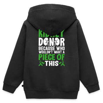 Qui ne voudrait pas d’un morceau de ce drôle d’orgue - Sweat Premium à capuche zippé enfant bio - noir - Dos - AI Model Kid Male (0cm)