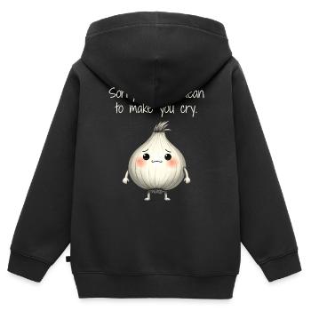 Sorry, ich wollte dich nicht zum Weinen bringen - Kinder Premium Organic Zip Hoodie - Schwarz - Hinten - AI Model Kid Male (0cm)
