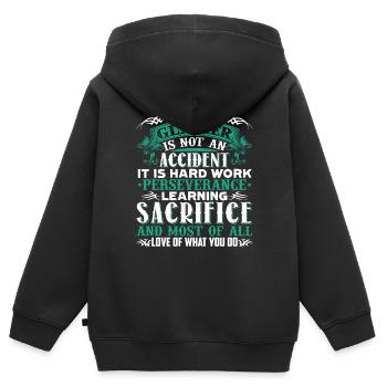 Being A Glazier Is Not An Accident - Kids Premium Organic Zip-up Hoodie - black - Back - AI Model Kid Male (0cm)