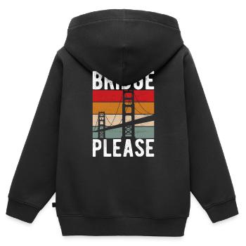 Ingénieur des ponts Construction de ponts - Sweat Premium à capuche zippé enfant bio - noir - Dos - AI Model Kid Male (0cm)