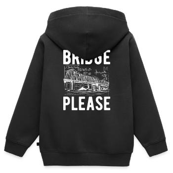 Ingénieur des ponts Construction de ponts - Sweat Premium à capuche zippé enfant bio - noir - Dos - AI Model Kid Male (0cm)