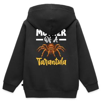 Tarentule Maman Drôle Poilu Araignée Arachnide Maman - Sweat Premium à capuche zippé enfant bio - noir - Dos - AI Model Kid Male (0cm)