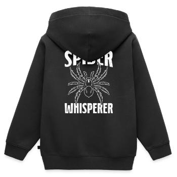 Chuchoteur d’araignée Arachnide Entomologie Tarentule - Sweat Premium à capuche zippé enfant bio - noir - Dos - AI Model Kid Male (0cm)