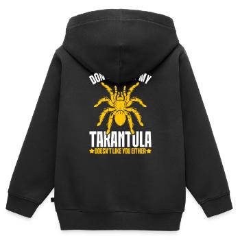 Tarentule Arachnide Araignées Poilues Exotique Drôle - Sweat Premium à capuche zippé enfant bio - noir - Dos - AI Model Kid Male (0cm)