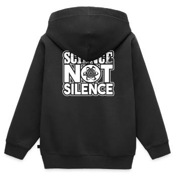 Scientist Science Not Silence - Kids Premium Organic Zip-up Hoodie - black - Back - AI Model Kid Male (0cm)