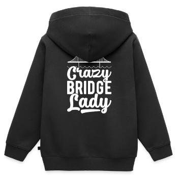 Ingénieur des ponts Construction de ponts - Sweat Premium à capuche zippé enfant bio - noir - Dos - AI Model Kid Male (0cm)
