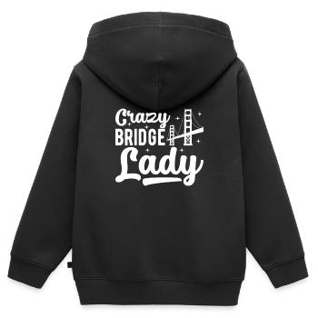 Ingénieur des ponts Construction de ponts - Sweat Premium à capuche zippé enfant bio - noir - Dos - AI Model Kid Male (0cm)